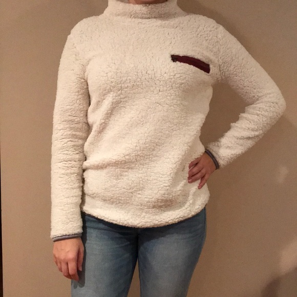 Long Sleeved Plush Round Neck Pullover - Picture 3 of 3